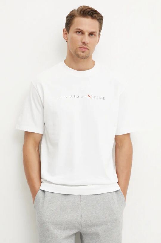 

Хлопковая футболка MMQ Graphic Tee Puma, белый