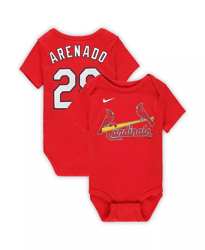 

Боди для мальчиков и девочек Nolan Arenado Red St. Louis Cardinals Fuse Name Number Nike