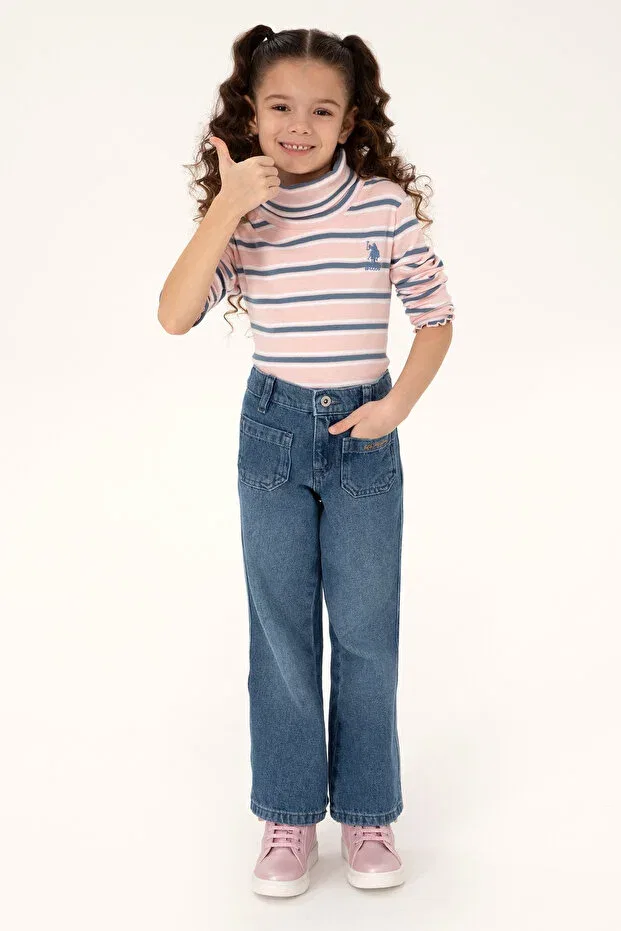 Детские свитшот с длинным рукавом U.S. Polo Assn., Powder Pink — фото 2