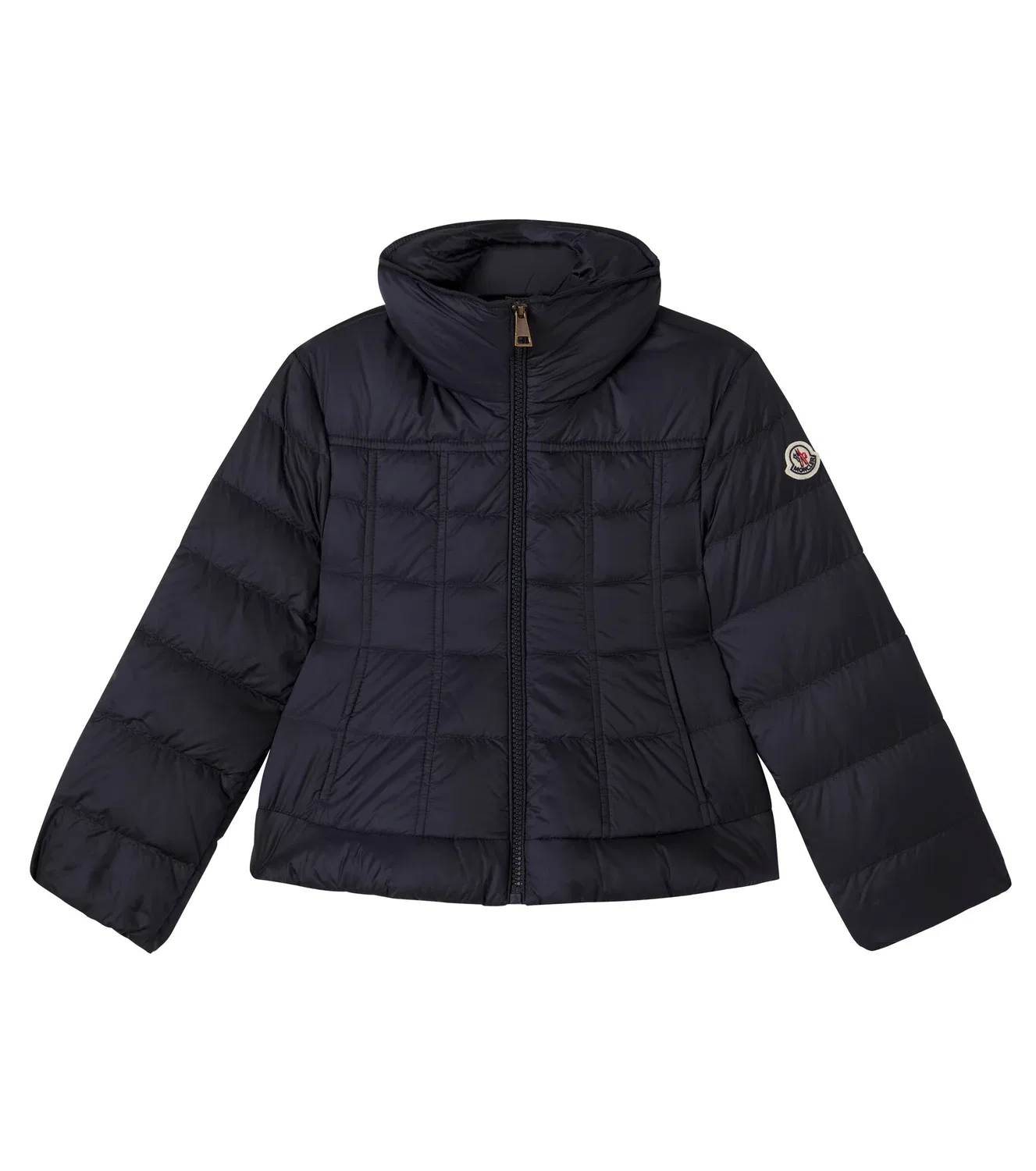 Пуховик квилтед Moncler Enfant, синий