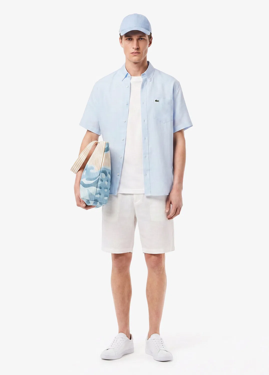 Бермуды tapered fit Lacoste, white