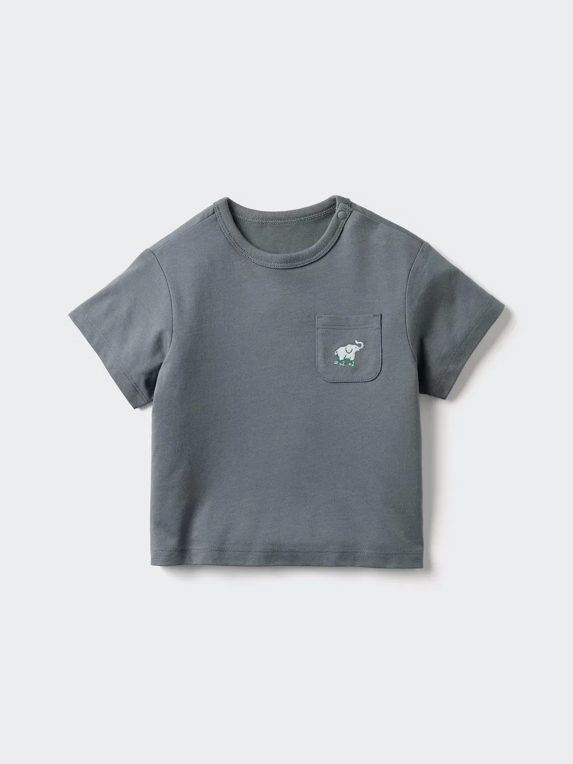 Футболка Uniqlo Airism, хлопковая, с круглым вырезом, серый