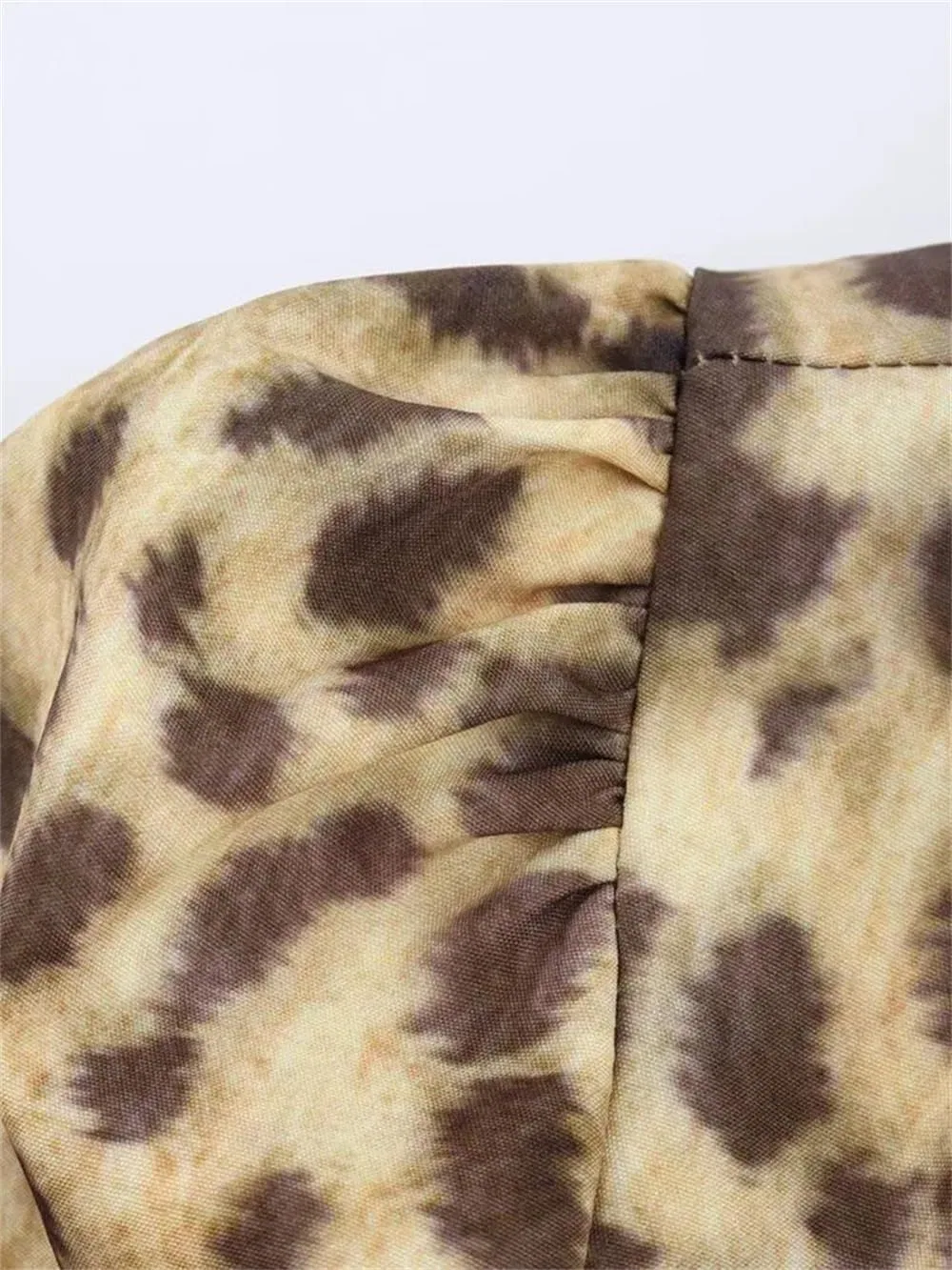Женское платье с леопардовым принтом V-neck, Multi — фото 4