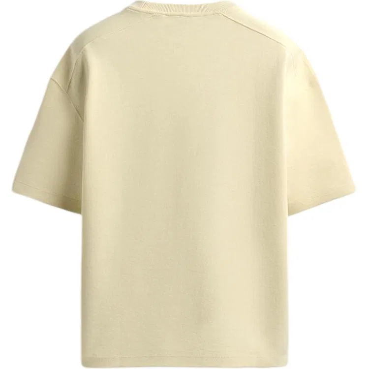Мужская футболка с круглым вырезом Light Yellow ZARA — фото 3