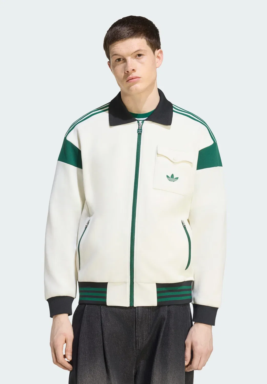 Спортивная куртка m - бомбер Adidas Originals, Off White — фото 2