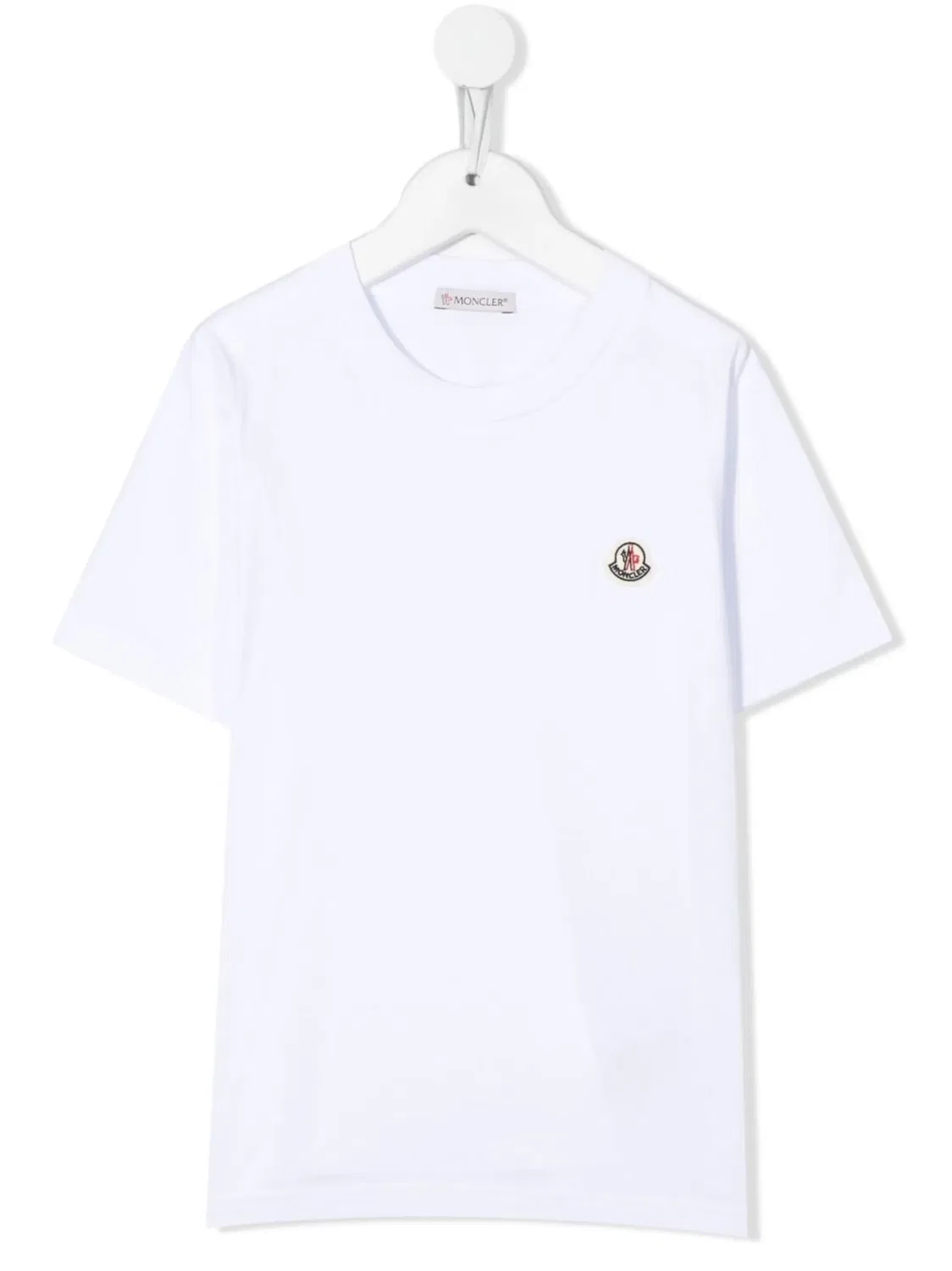 MONCLER GENIUS Футболка с нашивкой-логотипом белая