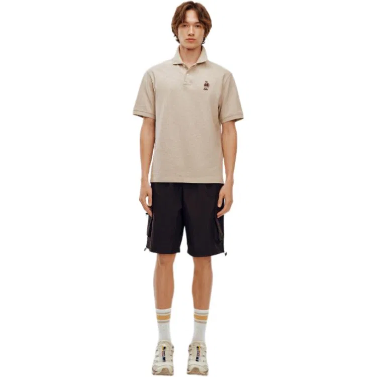 Детское поло из хлопка с коротким рукавом Evergreen Collection, Teenie Weenie Men, Medium Khaki A2 — фото 4