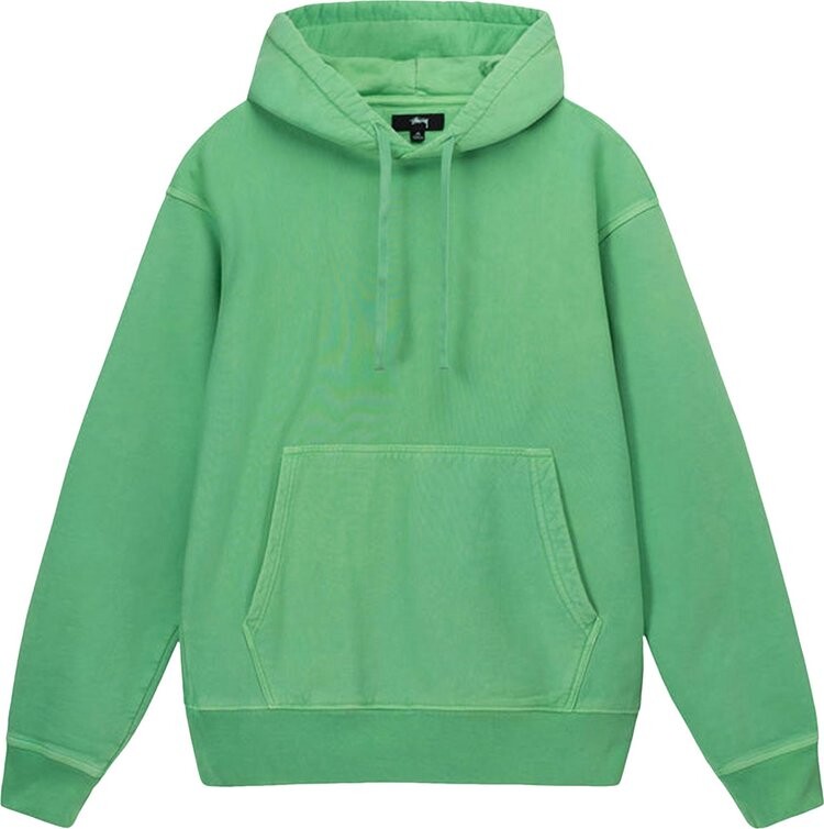 Худи Stussy Pigment Dyed Fleece Hoodie 'Green', зеленый — фото 2