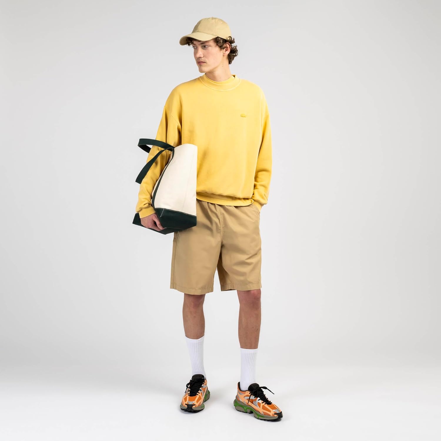 Lacoste мужские шорты Relaxed Fit Popeline с регулируемой талией, Sand — фото 2