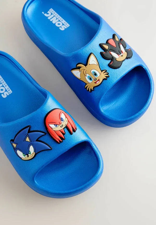 Мюли с принтом Sonic the Hedgehog Next Metallic, синий — фото 4