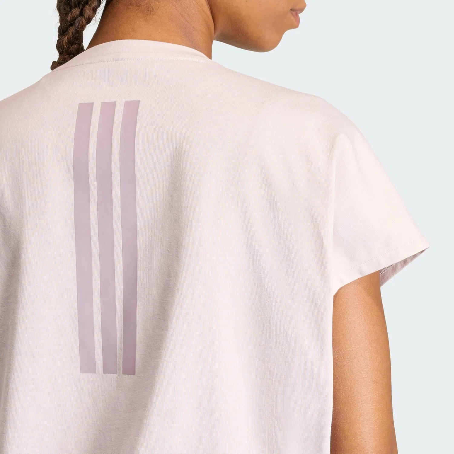 Женский хлопковый танк-топ PrimeLift Workout Boxy 3-Streifen Tanktop, Adidas, Violett — фото 4