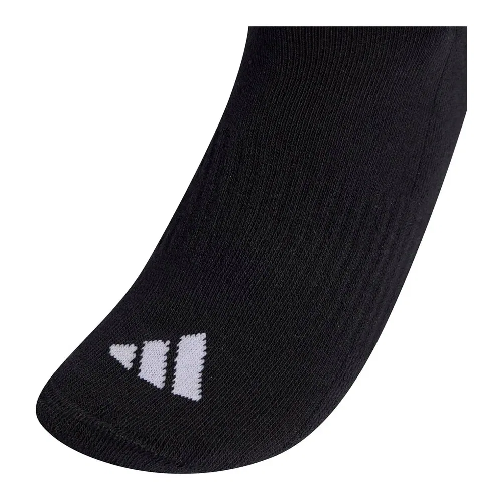 Носки спортивные Adidas 3 Stripes Cushioned Sportswear 3 пары, черный — фото 2