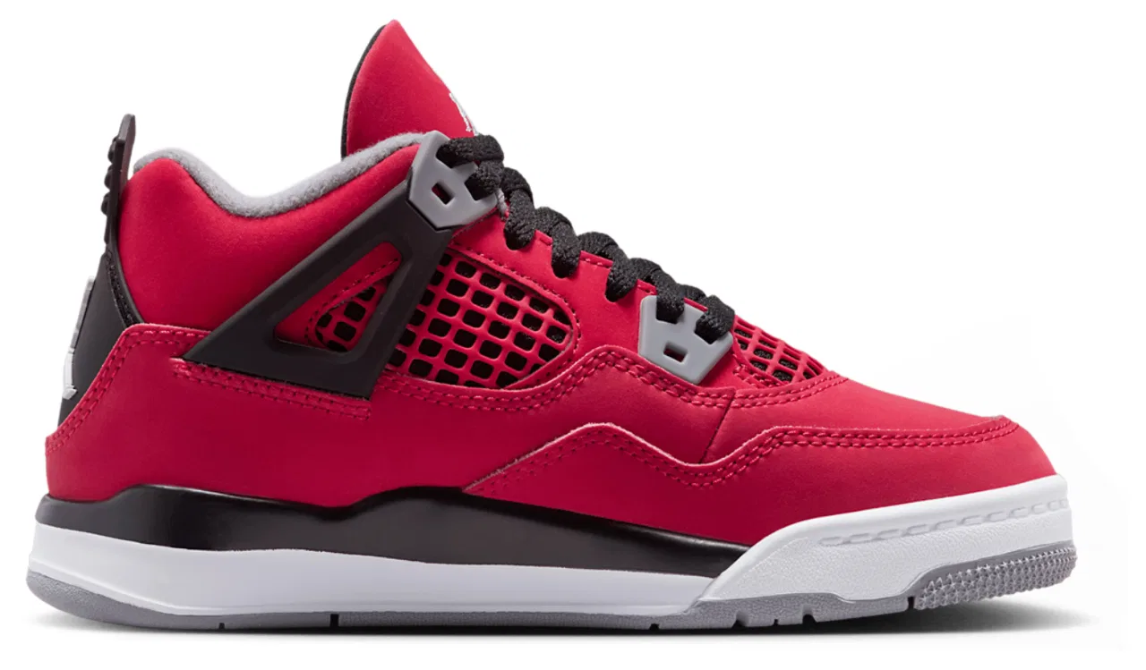 Кроссовки для мальчиков Jordan Retro 4, красный/серый/белый
