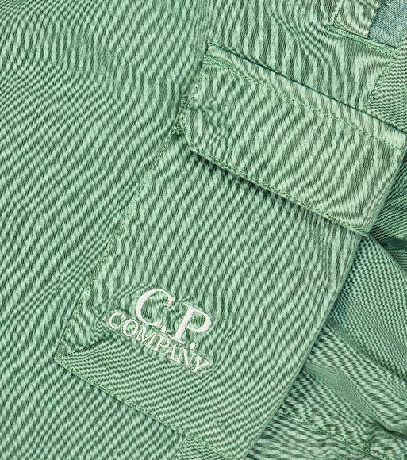 Брюки-карго хлопковые C.P. Company Kids, зеленый — фото 3