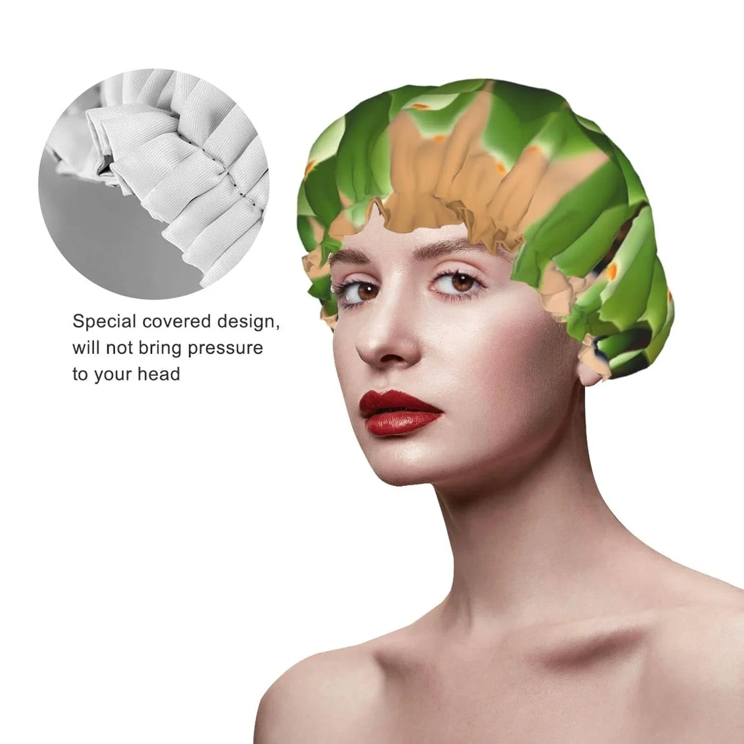 Шапочка для душа Cactus Oudrspo, Double Layer Waterproof — фото 4