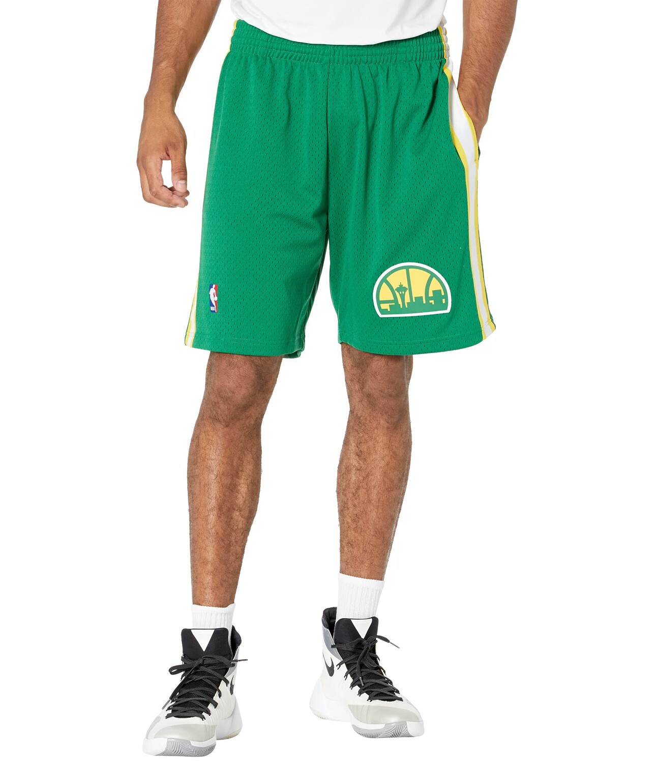 

Шорты Mitchell & Ness, NBA Swingman Road Shorts Supersonics 94-95