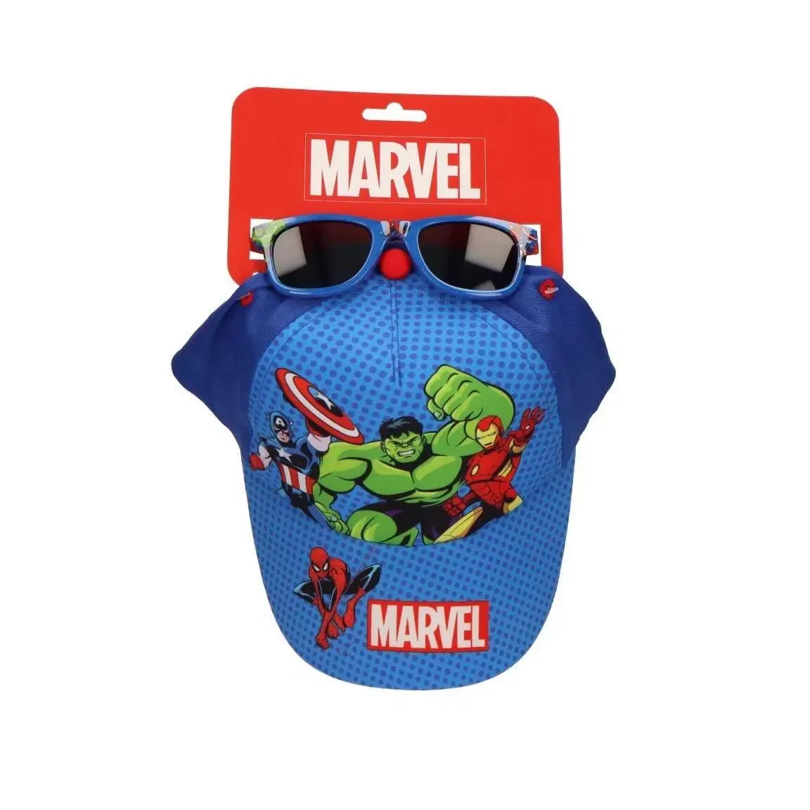 Детский комплект с кепкой и очками Hulk Avengers, Цвет: BLAU