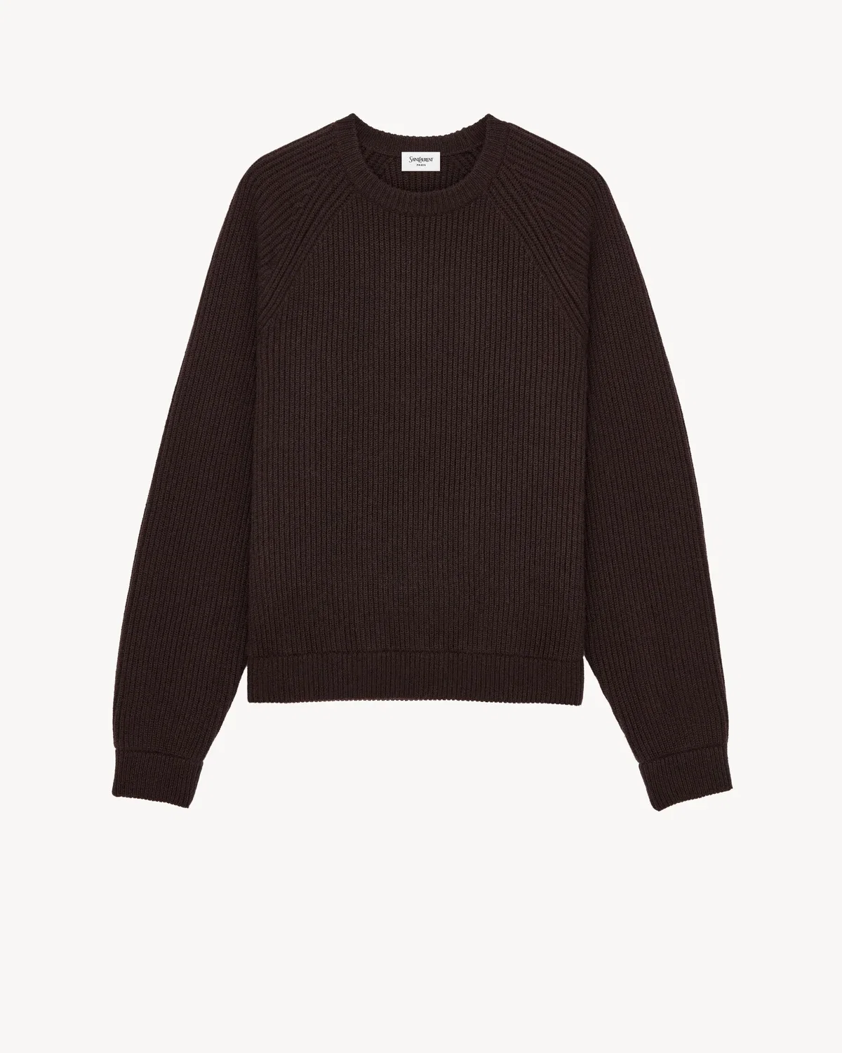 Свитер из ребристого кашемира SAINT LAURENT, черный