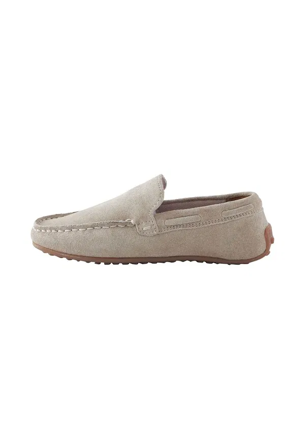 Мокасины кожаные Wide fit Next, Suede Stone