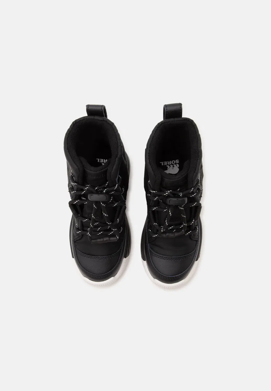 Детские унисекс ботинки Whitney III Mid WP на шнуровке Sorel, Black — фото 4