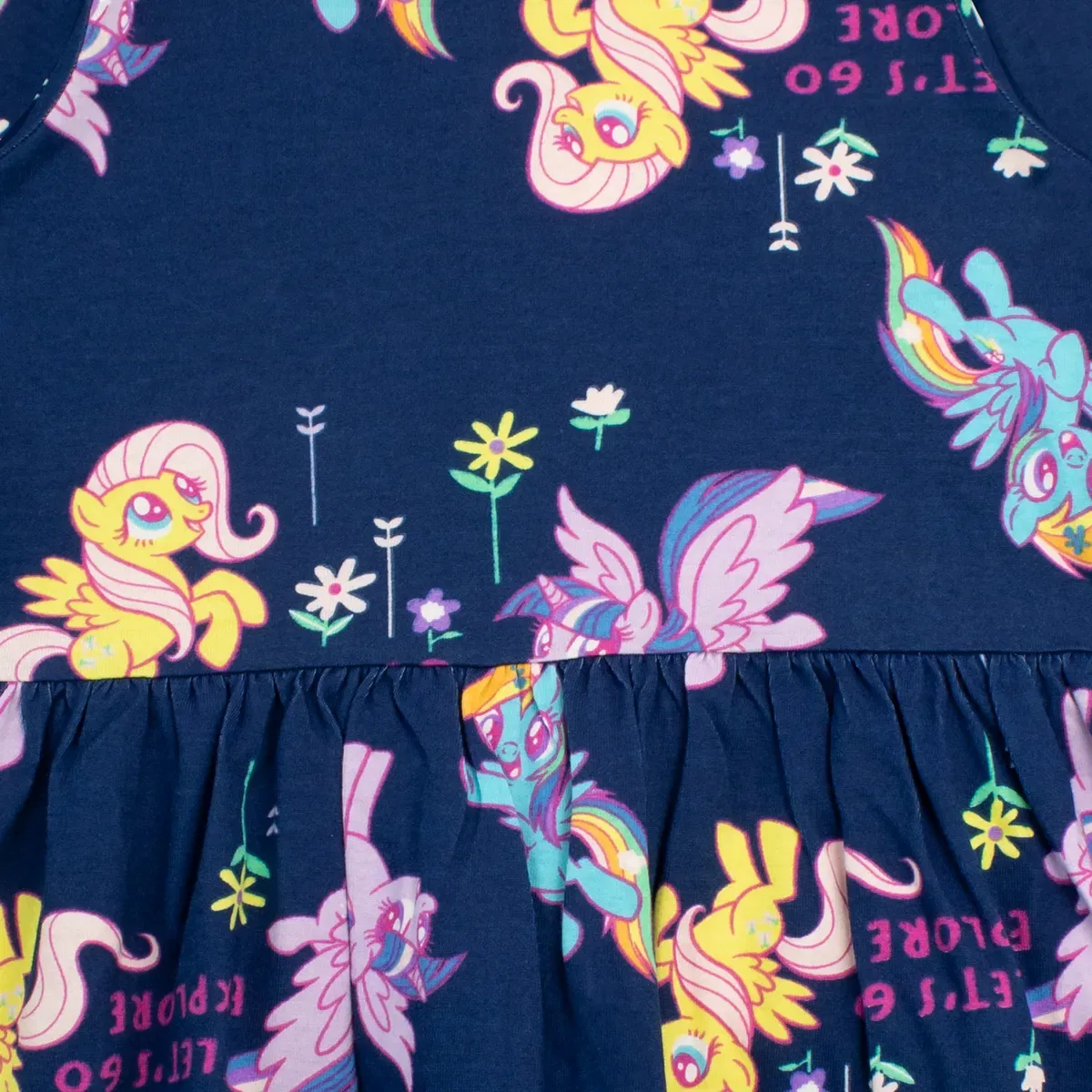 Платье для девочек с принтом Unicorn My Little Pony, Navy — фото 2