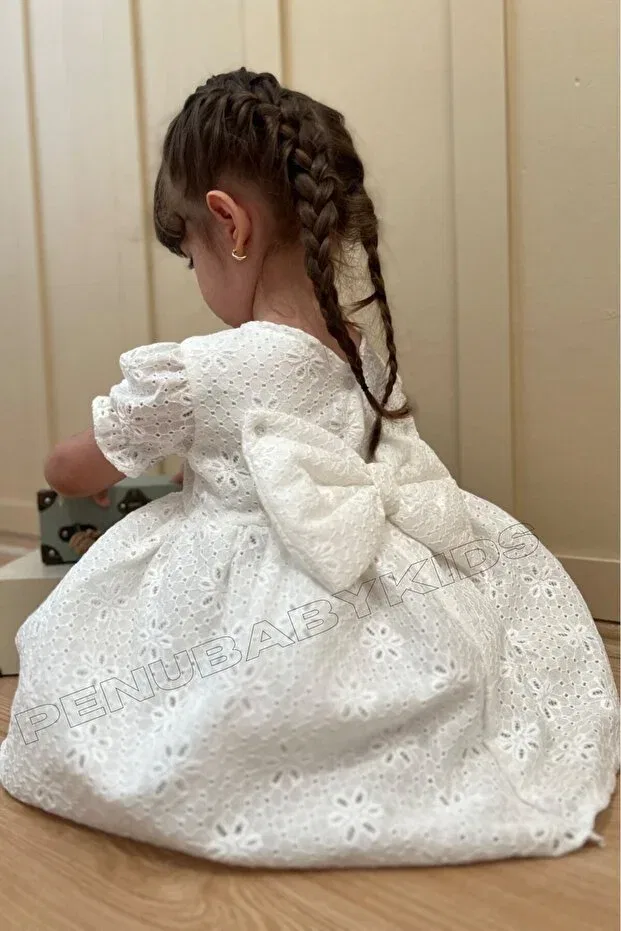 Детское платье для девочек с коротким рукавом diana Penu Baby Kids, White