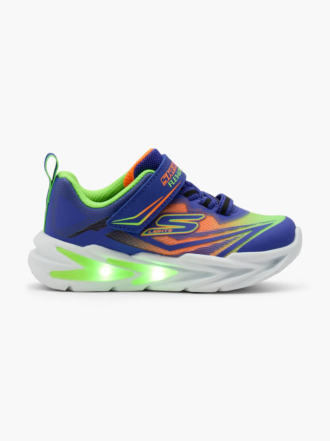 Детские беговые кроссовки со светодиодами Skechers FLEX-GLOW ULTRA, синий