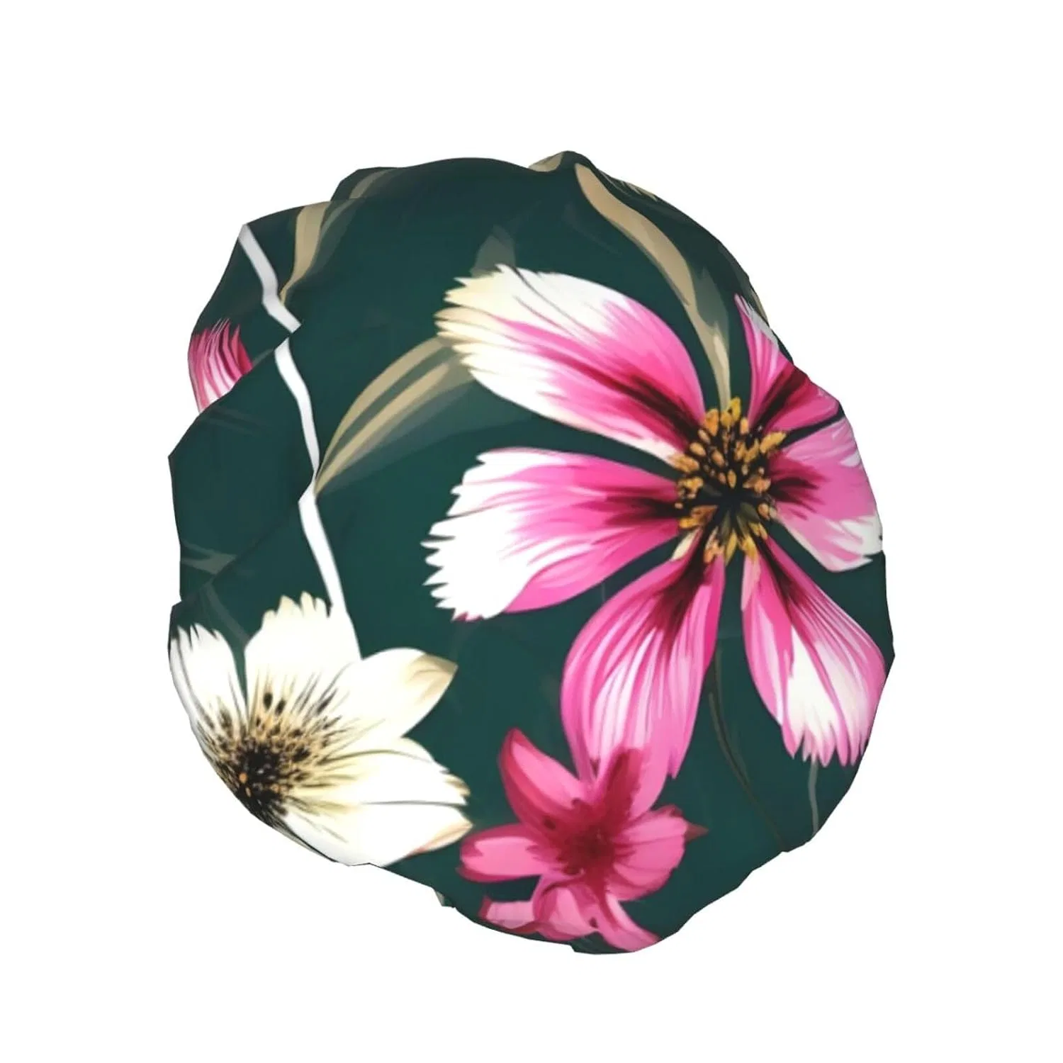 Многоразовая шапочка для душа, двойная защита от брызг, FRESQA, One Size, Pflanzen Blumen Blumen — фото 2