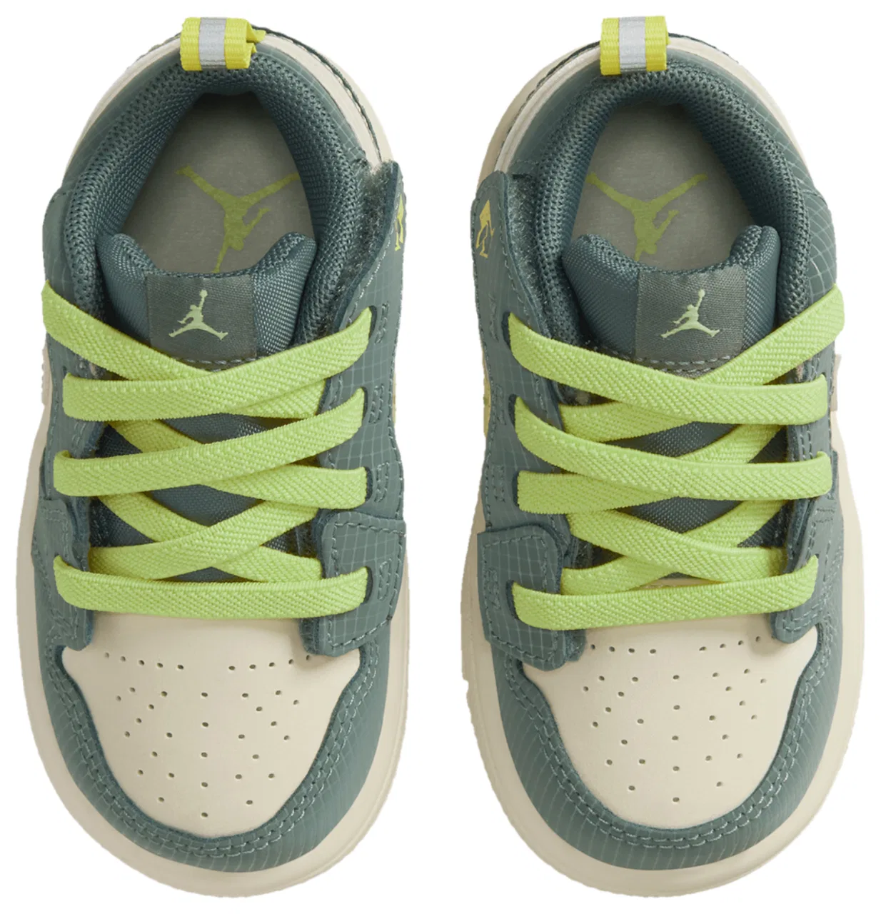 Кроссовки для мальчиков Jordan AJ 1 Low ALT SE, цвет Sea Glass/Light Lemon Twist/Hasta — фото 4