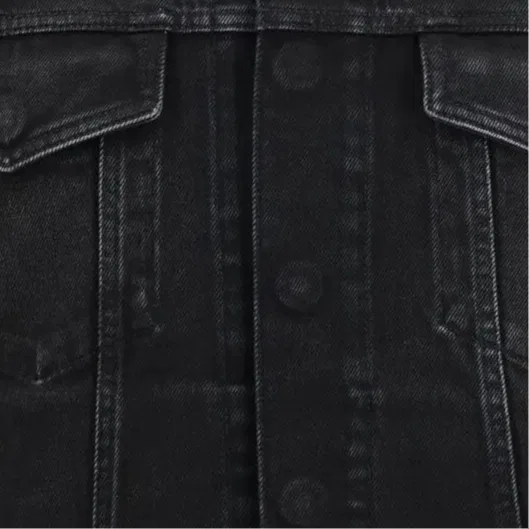 Мужская джинсовая куртка с воротником, прямой крой, Black, GUCCI — фото 4