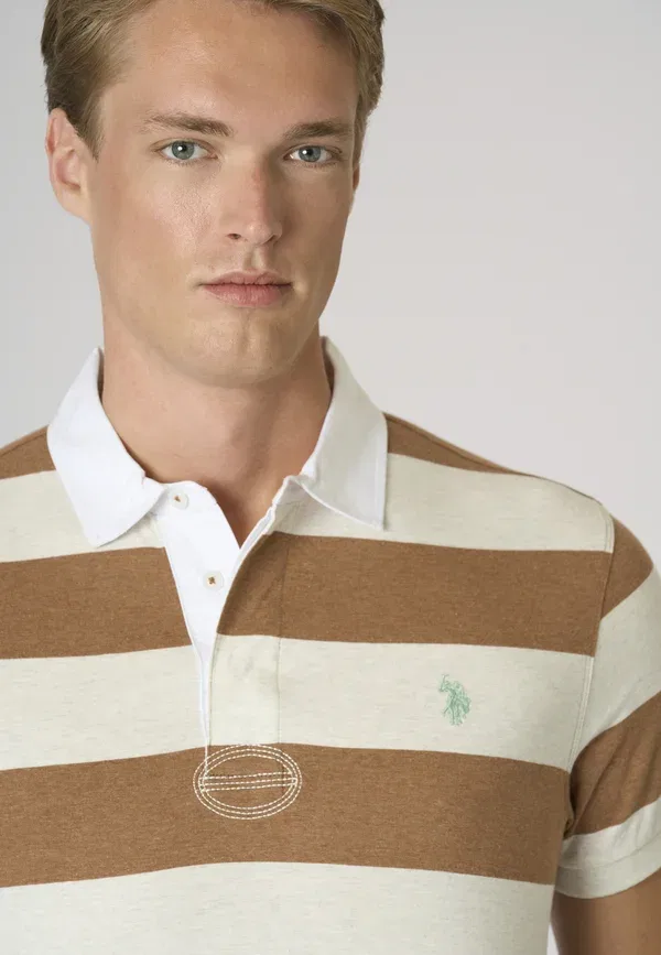 Футболка поло хлопковая Jersey U.S. Polo Assn., белый — фото 4