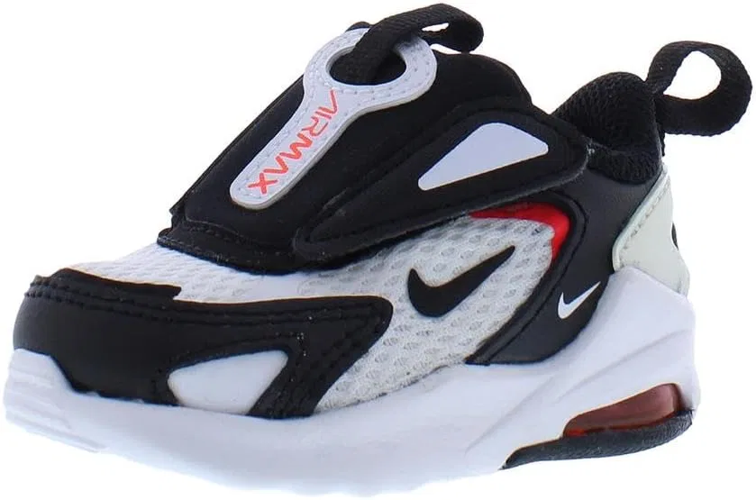Детские кроссовки для мальчиков Nike Air Max Bolt, White/Black/Bright Crimson — фото 4