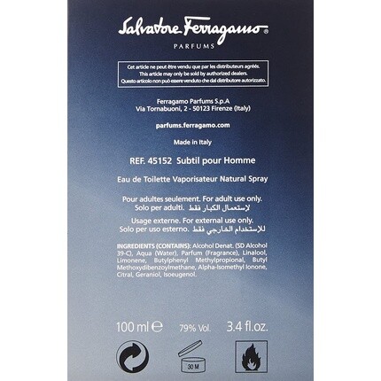 Туалетная вода Ferragamo Subtil for Men 100 мл — фото 3