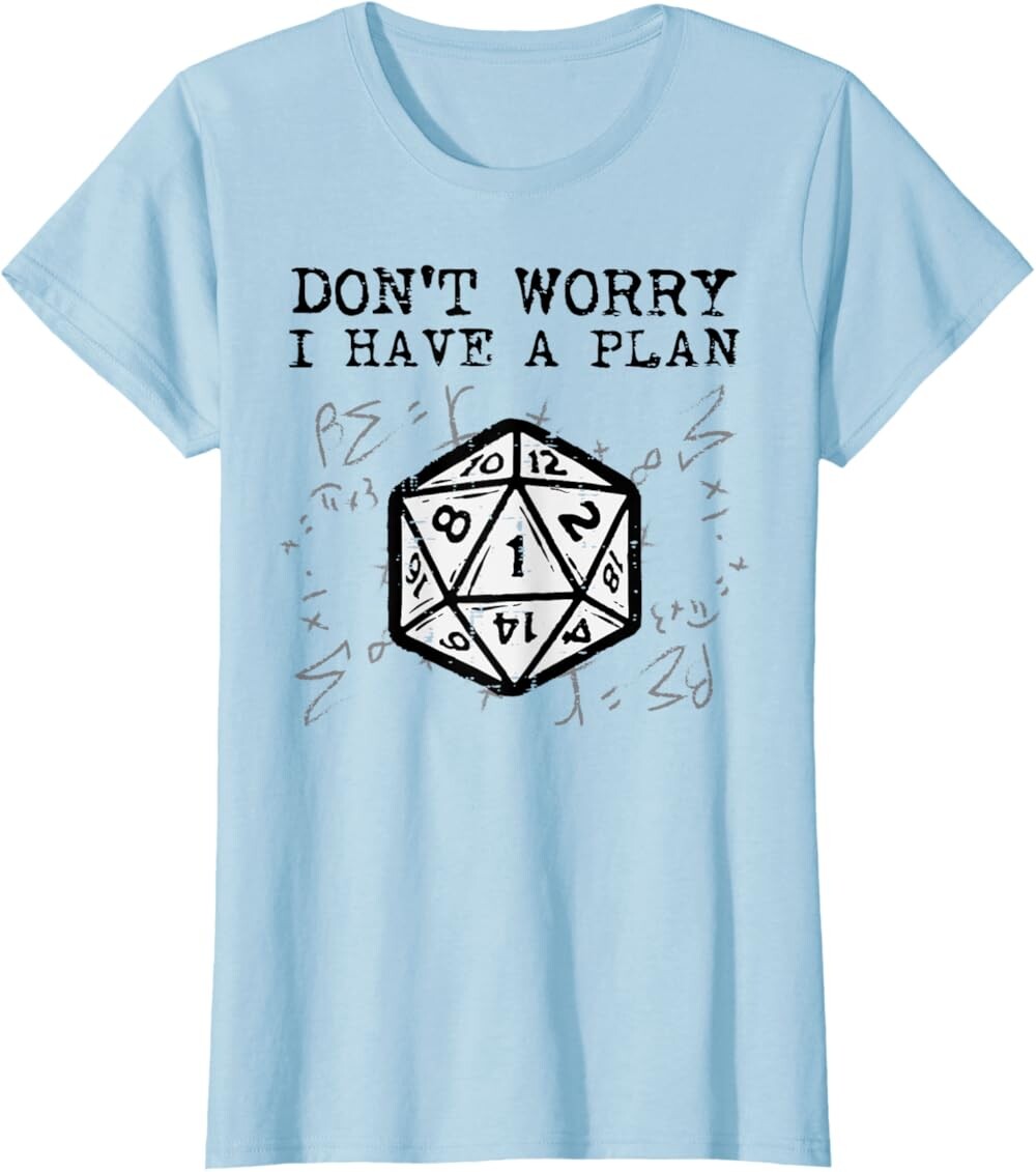 

Женская футболка RPG Gamer Dont Worry I Have Plan, голубой