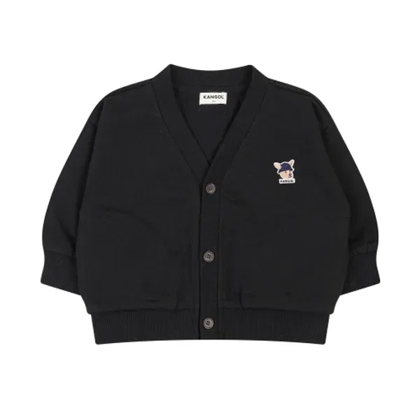 Кардиган с логотипом, rc 0967, Kangol Kids, черный