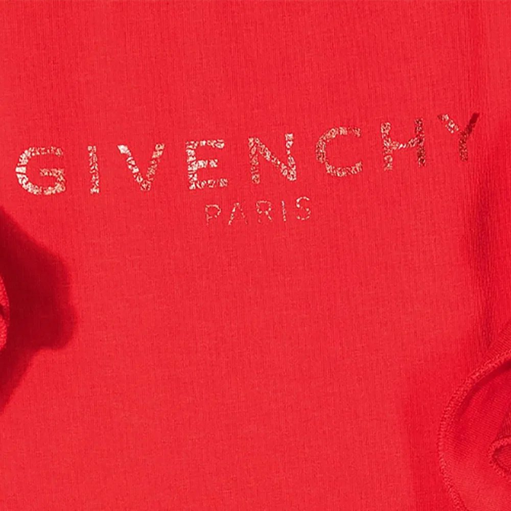 Детское платье с круглым вырезом, Givenchy, Red — фото 4