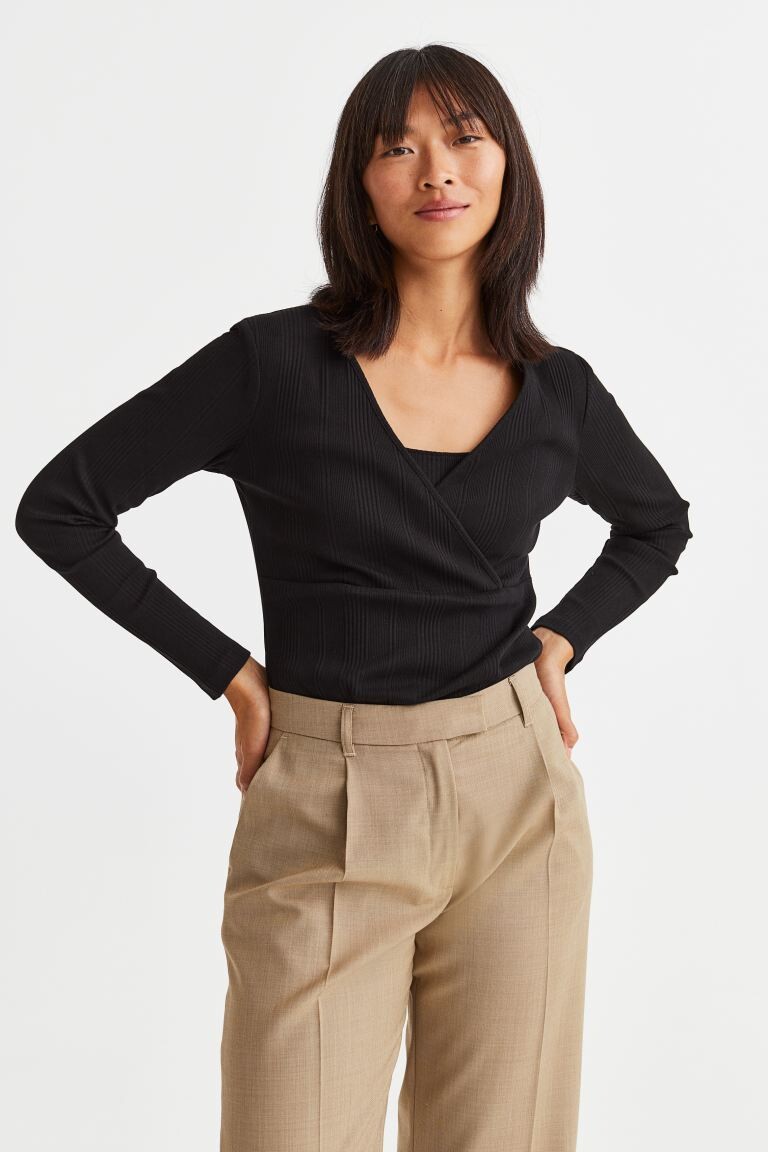 

МАМА Топ для грудного вскармливания H&M, черный