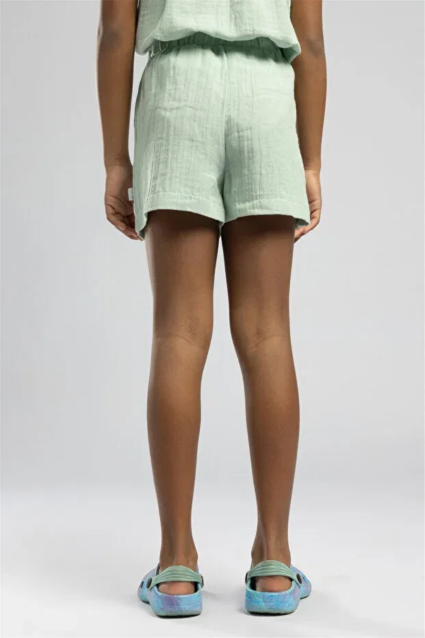 Детские шорты для девочек с принтом Lindy Lee Cooper, Green — фото 4