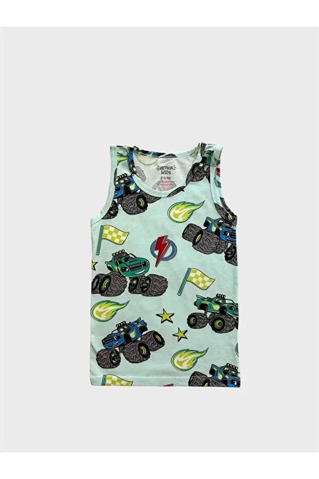 Детский комплект для мальчиков с принтом Tusem Butik Homewear, Water Green — фото 3