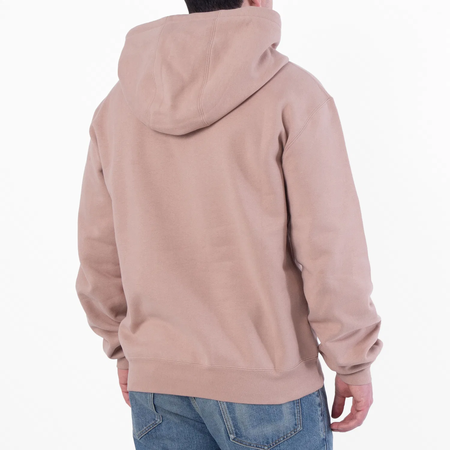 Худи оверсайз из хлопка Oversized Cotton Hoodie Saint Laurent, Nude Rose — фото 4