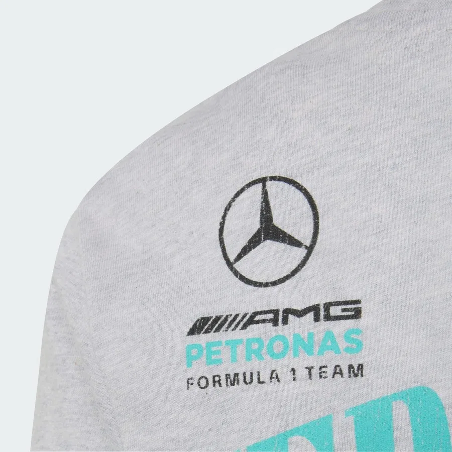 Футболка с принтом Mercedes-AMG Petronas Formula 1 Team Graphic Adidas, Светло-серый — фото 3
