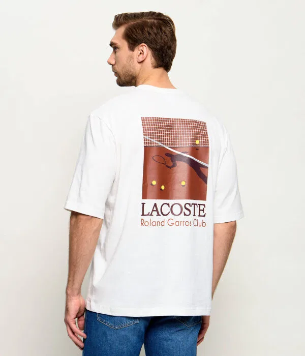 Футболка мужская Lacoste хлопок Relaxed Fit, белый — фото 3