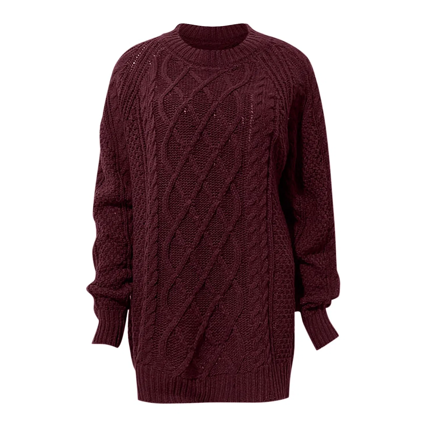 Женский свитер оверсайз с высоким воротом Chunky Knit Sweater, Rd1 — фото 4