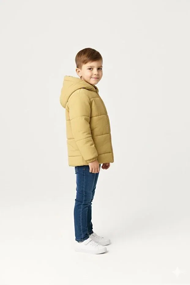 Детское пальто для девочек водонепроницаемое Basics Lesso Kids, Beige — фото 2