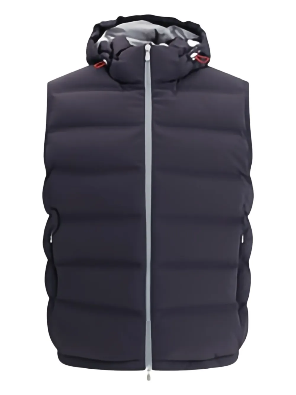 

Стеганый жилет с капюшоном Brunello Cucinelli, синий
