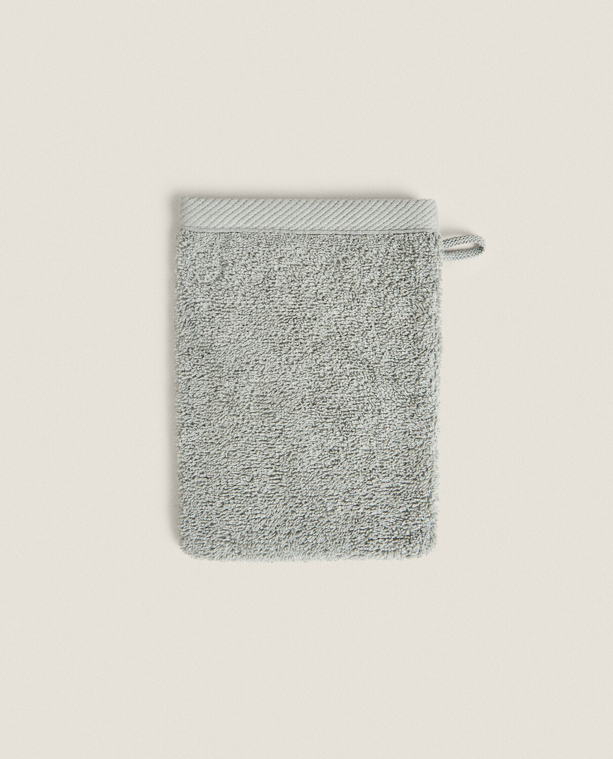 

Полотенце рукавица Zara Home Cotton Terry Bath Mitt, серо-зеленый