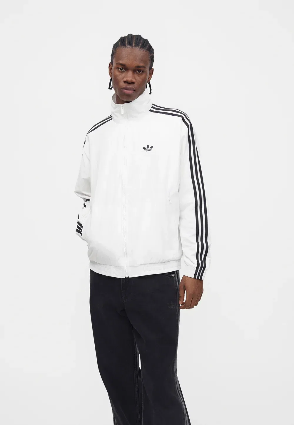 Firebird - тренировочная куртка Adidas Originals, White/Black — фото 4