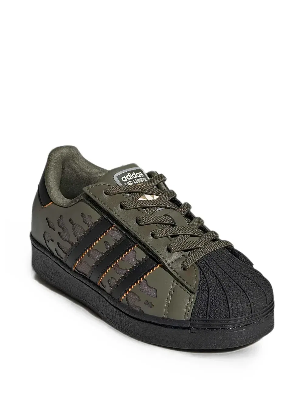 Кроссовки Superstar со светодиодной подсветкой Adidas Kids, зеленый — фото 2