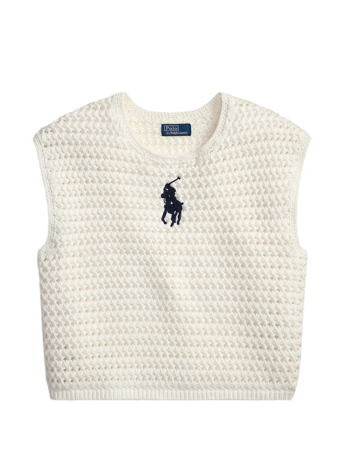 Polo Ralph Lauren Свитер вязаный крючком белый