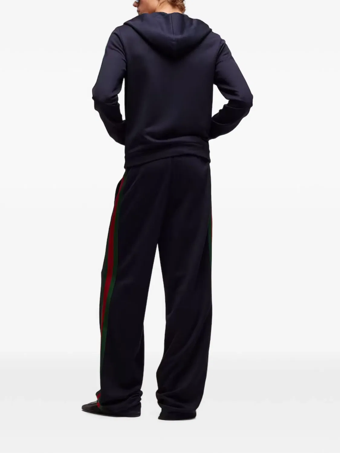Спортивные брюки из шелкового хлопка с тесьмой Web Gucci, синий — фото 3
